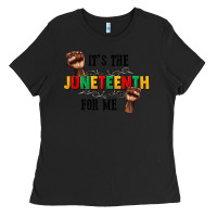 Black its the juneteenth for me Ladies Tee - CowGirlArtShop