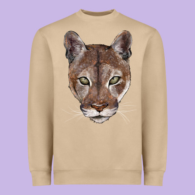 Florida Panther  Face Heavyweight Sweatshirt Designed By Barkaloodesign