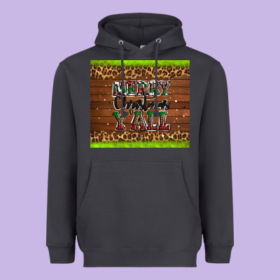 Merry Christmas Y'all Heavyweight Hoodie Designed By Adodesignshop