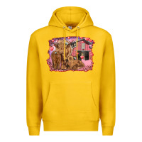 Lemon Valentine's day mama cow and baby cows Premium Hoodie - RanaPortraitStore