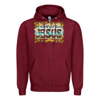 Burgundy let me tell you about jesus Zipper Hoodie - BarkalooDesign