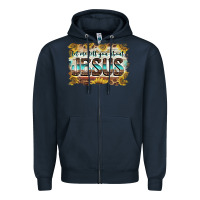 Navy let me tell you about jesus Zipper Hoodie - BarkalooDesign