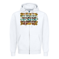 White let me tell you about jesus Zipper Hoodie - BarkalooDesign