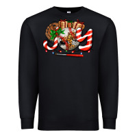 Black joy with baseball and christmas gift and candies Premium Sweatshirt - AdoDesignShop