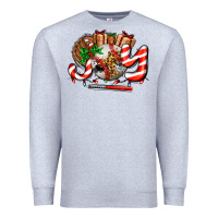 Heather Grey joy with baseball and christmas gift and candies Premium Sweatshirt - AdoDesignShop