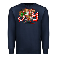 Navy joy with baseball and christmas gift and candies Premium Sweatshirt - AdoDesignShop