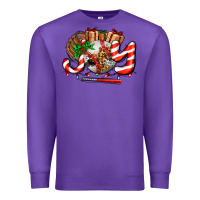 Purple joy with baseball and christmas gift and candies Premium Sweatshirt - AdoDesignShop