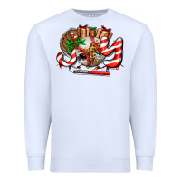 White joy with baseball and christmas gift and candies Premium Sweatshirt - AdoDesignShop