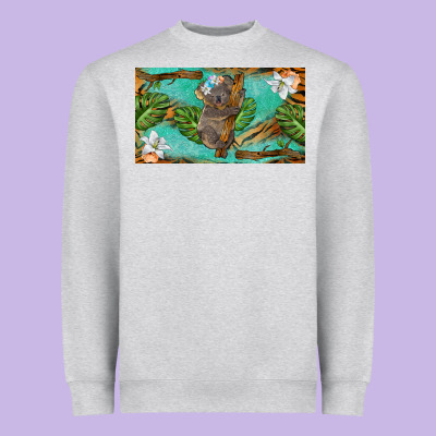 Koala Cup Heavyweight Sweatshirt Designed By Barkaloodesign