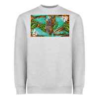 Heather Grey koala cup Heavyweight Sweatshirt - BarkalooDesign