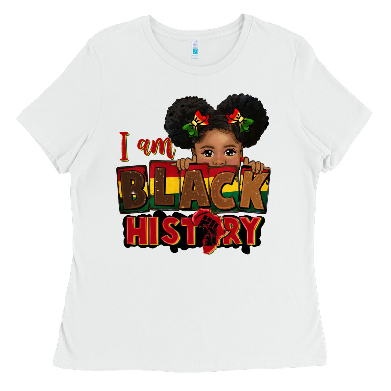 I Am Black History Black Girl Peekaboo Juneteenth Ladies Tee by CowGirlArtShop | Teevron