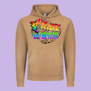 Pride Vibes Vintage Hoodie Designed By Fadigitalartstudio