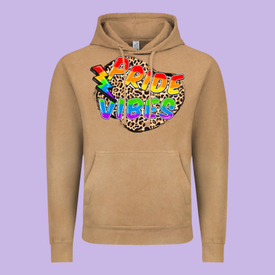 Pride Vibes Vintage Hoodie Designed By Fadigitalartstudio