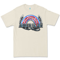 Bone American rainbow Premium Tee - HowdyJamesFarm