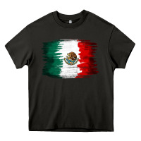 Asphalt Mexican flag Heavy Core Tee - NancyCooperArtShop