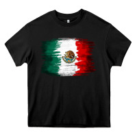 Black Mexican flag Heavy Core Tee - NancyCooperArtShop