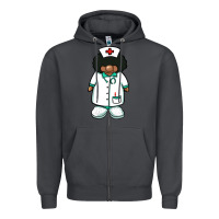 Smoke african nurse gnome afro hair Zipper Hoodie - BarkalooDesign