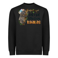 Black just a girl who loves koalas Heavyweight Sweatshirt - BarkalooDesign