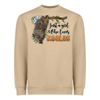 Mushroom just a girl who loves koalas Heavyweight Sweatshirt - BarkalooDesign