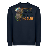 Navy just a girl who loves koalas Heavyweight Sweatshirt - BarkalooDesign