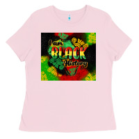 Bubblegum Pink i am black history tumbler cowgirl Ladies Tee - CowGirlArtShop
