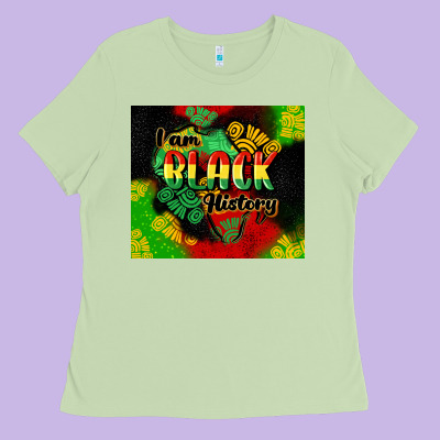 I Am Black History Tumbler Cowgirl Ladies Tee Designed By Cowgirlartshop