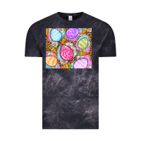 Cloud Black Easter eggs daisies carrots Vintage Tee - OliviaCreatesArt