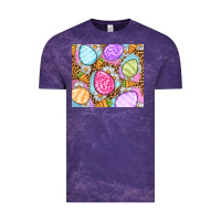 Cloud Purple Easter eggs daisies carrots Vintage Tee - OliviaCreatesArt