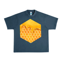 Midnight Navy honeycomb fa element Urban Heavy Tee - FaDigitalArtStudio