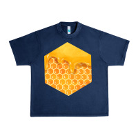 Navy honeycomb fa element Urban Heavy Tee - FaDigitalArtStudio