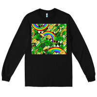 Black St. Patrick's Day Long Sleeve Tee - FaDigitalArtStudio