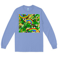 Colony Blue St. Patrick's Day Long Sleeve Tee - FaDigitalArtStudio
