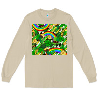 Mushroom St. Patrick's Day Long Sleeve Tee - FaDigitalArtStudio
