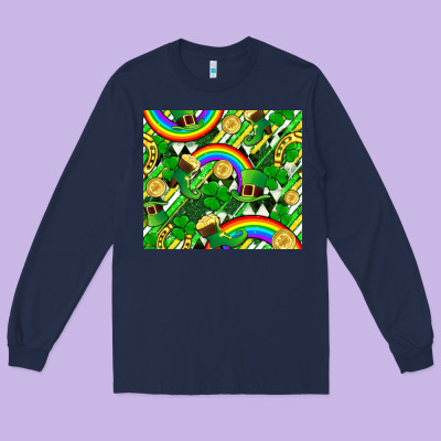 St. Patrick's Day Long Sleeve Tee Designed By Fadigitalartstudio