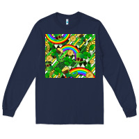 Navy St. Patrick's Day Long Sleeve Tee - FaDigitalArtStudio