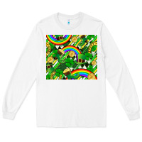 White St. Patrick's Day Long Sleeve Tee - FaDigitalArtStudio