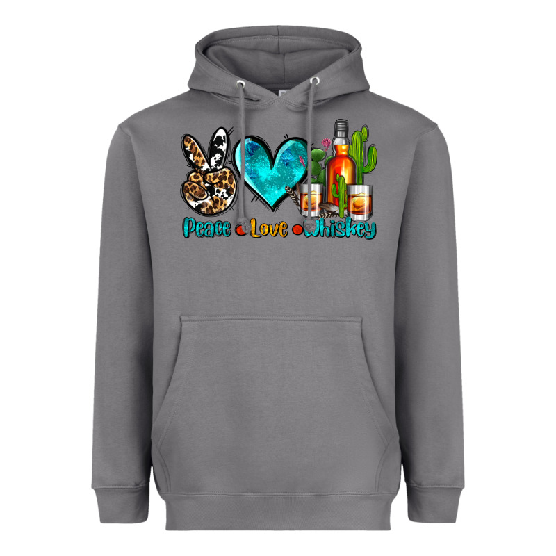 Peace Love Whiskey Heavyweight Hoodie by AdoDesignShop | Teevron