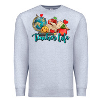 Heather Grey teacher life Premium Sweatshirt - AdoDesignShop