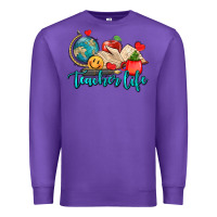 Purple teacher life Premium Sweatshirt - AdoDesignShop