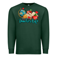 Sports Green teacher life Premium Sweatshirt - AdoDesignShop