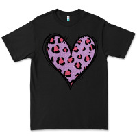 Black Glitter Purple Leopard Heart Premium Tee - Jasminsmagicworld