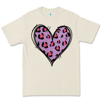 Glitter Purple Leopard Heart Premium Tee | Teevron