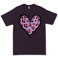 Plum Glitter Purple Leopard Heart Premium Tee - Jasminsmagicworld