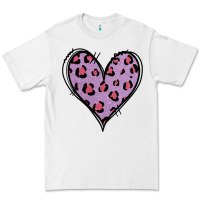 White Glitter Purple Leopard Heart Premium Tee - Jasminsmagicworld