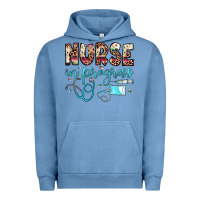 Pigment Pebble Blue nurse in progress Urban Hoodie - JahusDesignShop