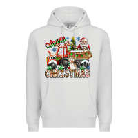 Dove Grey Merry Christmas  tractor Premium Hoodie - CowhideDigitalArt