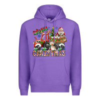 Purple Merry Christmas  tractor Premium Hoodie - CowhideDigitalArt