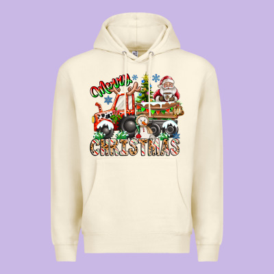 Merry Christmas  Tractor Premium Hoodie Designed By Cowhidedigitalart