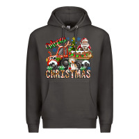 Smoke Merry Christmas  tractor Premium Hoodie - CowhideDigitalArt