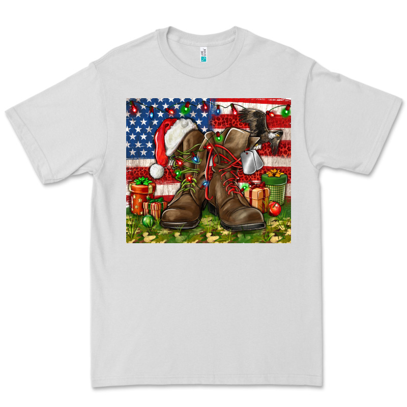 Army Veteran Boots Christmas Tumbler 4th Of July Premium Tee by HowdyJamesFarm | Teevron